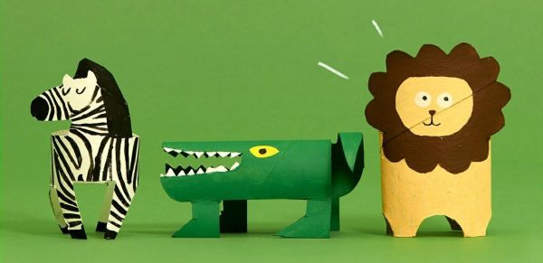 كيفية صنع الحيوانات الكرتون الملونة من الورق المقوى